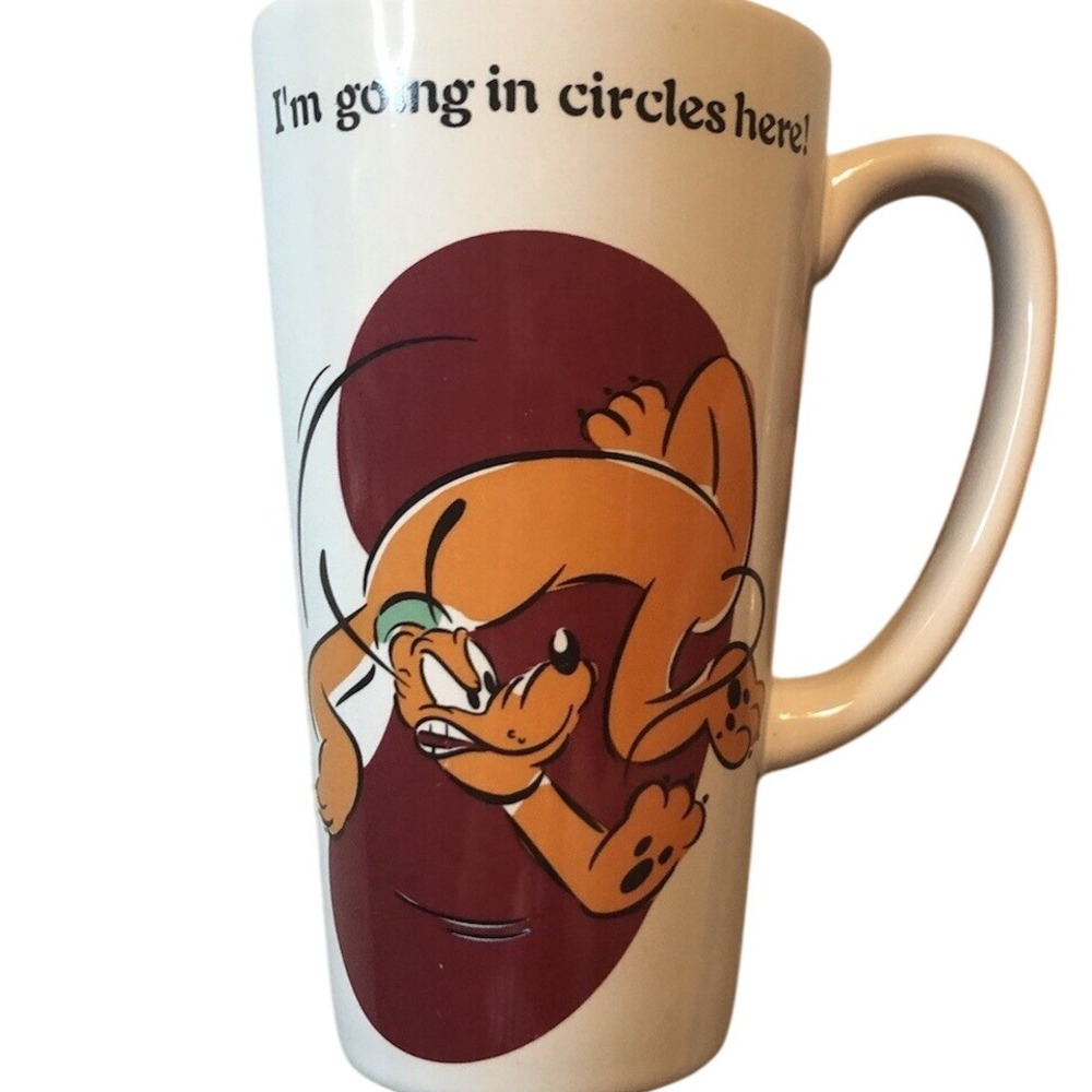 Disney Store Pluto Mug I'm Going In Circles Here! Coffee Tea‎ Cup